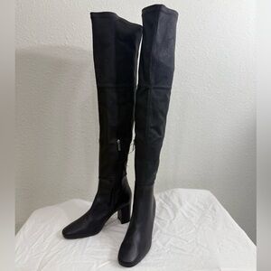 Black Over-the-Knee Thigh High Women's Boots